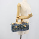 LOUIS VUITTON Monogram Denim Neo Speedy Hand Bag Blue M95019 LV Auth 191830V-25