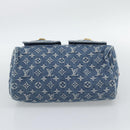 LOUIS VUITTON Monogram Denim Neo Speedy Hand Bag Blue M95019 LV Auth 191830V-5