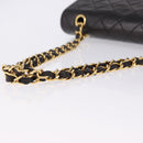CHANEL Double Flap Chain Matelasse25 Bag Lamb Skin Black Gold CC Auth 191833SAM-7