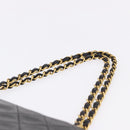 CHANEL Chain Matelasse25 Shoulder Bag Lamb Skin Black Gold CC Auth 191834SAM-8