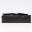CHANEL Chain Matelasse25 Shoulder Bag Lamb Skin Black Gold CC Auth 191834SAM-9