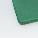 CHANEL COCO Mark Clutch Bag Caviar Skin Green Gold CC Auth 191836A-16
