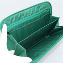 CHANEL COCO Mark Clutch Bag Caviar Skin Green Gold CC Auth 191836A-9