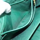 CHANEL COCO Mark Clutch Bag Caviar Skin Green Gold CC Auth 191836A-21