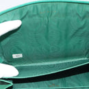 CHANEL COCO Mark Clutch Bag Caviar Skin Green Gold CC Auth 191836A-22