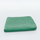 CHANEL COCO Mark Clutch Bag Caviar Skin Green Gold CC Auth 191836A-4