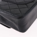 CHANEL Matelasse Chain Shoulder Bag Lamb Skin Black Gold CC Auth 191837M-16