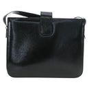CELINE Shoulder Bag Patent leather Green Gold Auth 191839V-2