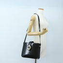 CELINE Shoulder Bag Patent leather Green Gold Auth 191839V-31