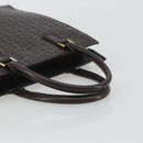 CELINE C Macadam Canvas Hand Bag Leather Dark Brown Gold Auth 191840A-7
