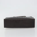 CELINE C Macadam Canvas Hand Bag Leather Dark Brown Gold Auth 191840A-5