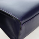 CELINE Hand Bag Leather 2way Purple Gold Auth 191842V-18
