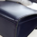 CELINE Hand Bag Leather 2way Purple Gold Auth 191842V-19