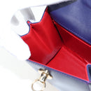 CELINE Hand Bag Leather 2way Purple Gold Auth 191842V-23