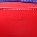 CELINE Hand Bag Leather 2way Purple Gold Auth 191842V-11