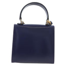 CELINE Hand Bag Leather 2way Purple Gold Auth 191842V-2