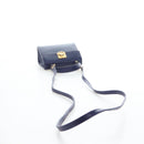 CELINE Hand Bag Leather 2way Purple Gold Auth 191842V-8