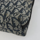 Christian Dior Trotter Canvas Shoulder Bag Navy Silver Auth 191848A-14