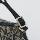 Christian Dior Trotter Canvas Shoulder Bag Navy Silver Auth 191848A-10