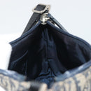 Christian Dior Trotter Canvas Shoulder Bag Navy Silver Auth 191848A-20