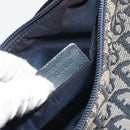 Christian Dior Trotter Canvas Shoulder Bag Navy Silver Auth 191848A-12