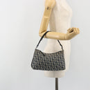Christian Dior Trotter Canvas Shoulder Bag Navy Silver Auth 191848A-23