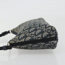 Christian Dior Trotter Canvas Shoulder Bag Navy Silver Auth 191848A-4
