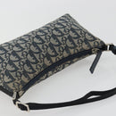 Christian Dior Trotter Canvas Shoulder Bag Navy Silver Auth 191848A-6
