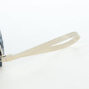 Christian Dior Trotter Canvas Pouch PVC Navy Silver Auth 191849V-9