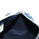 Christian Dior Trotter Canvas Pouch PVC Navy Silver Auth 191849V-19