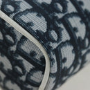 Christian Dior Trotter Canvas Pouch PVC Navy Silver Auth 191849V-7
