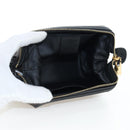 CELINE Macadam Canvas Pouch PVC Leather Black Gold Auth 191852V-14