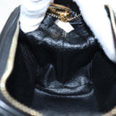 CELINE Macadam Canvas Pouch PVC Leather Black Gold Auth 191852V-18