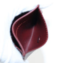 CARTIER Must Line Coin Purse Leather Bordeaux Gold Auth 191853V-21