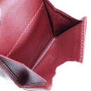 CARTIER Must Line Coin Purse Leather Bordeaux Gold Auth 191853V-10
