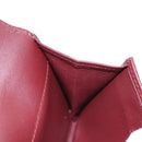 CARTIER Must Line Coin Purse Leather Bordeaux Gold Auth 191853V-22