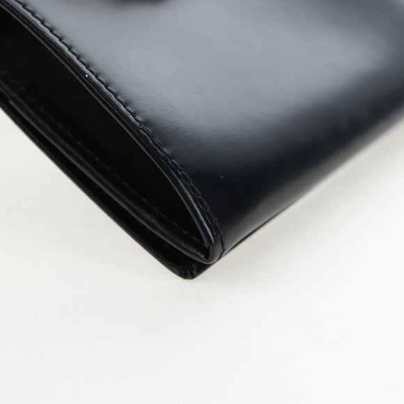 CARTIER Card Case Leather Black Auth 191854V