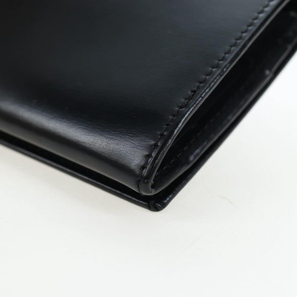 CARTIER Card Case Leather Black Auth 191854V
