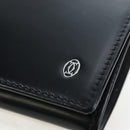 CARTIER Card Case Leather Black Auth 191854V-17