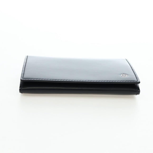 CARTIER Card Case Leather Black Auth 191854V