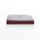 CARTIER Must Line Coin Purse Leather Bordeaux Gold Auth 191855V-5