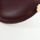 CARTIER Must Line Coin Purse Leather Bordeaux Gold Auth 191856V-16
