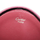 CARTIER Must Line Coin Purse Leather Bordeaux Gold Auth 191856V-9