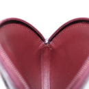 CARTIER Must Line Coin Purse Leather Bordeaux Gold Auth 191856V-18