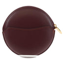 CARTIER Must Line Coin Purse Leather Bordeaux Gold Auth 191856V-2