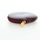 CARTIER Must Line Coin Purse Leather Bordeaux Gold Auth 191856V-3