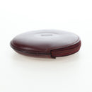 CARTIER Must Line Coin Purse Leather Bordeaux Gold Auth 191856V-4