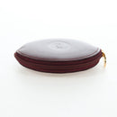 CARTIER Must Line Coin Purse Leather Bordeaux Gold Auth 191856V-5