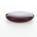 CARTIER Must Line Coin Purse Leather Bordeaux Gold Auth 191856V-6