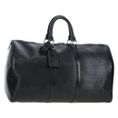 LOUIS VUITTON Epi Keepall 45 Boston Bag Black M42972 LV Auth 191863V-1
